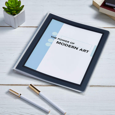 Avery Flexi-View Presentation Book, Clear Front Window for Title Page, 24 Non-Stick Pages, 1 Black Book (47690)